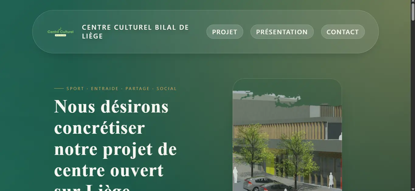 Site moderne pour ASBL